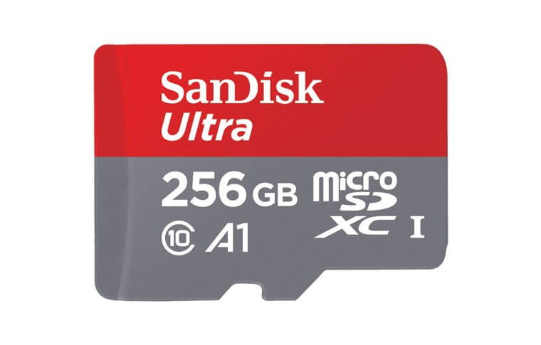 sandisk 256gb ultra microsdxc a1 logo