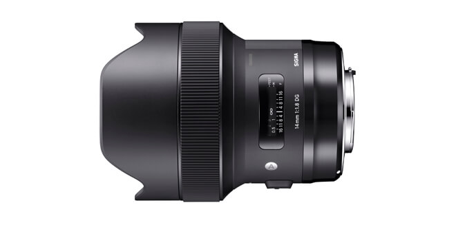 Presenterade: Sigma 14mm f/1.8 DG HSM Art, 135mm f/1.8 DG HSM Art, 24-70mm f/2.8 DG HSM OS Art, 100-400mm f/5-6.3 DG HSM OS 44 Sigma 14mm F1.8 DG HSM Art