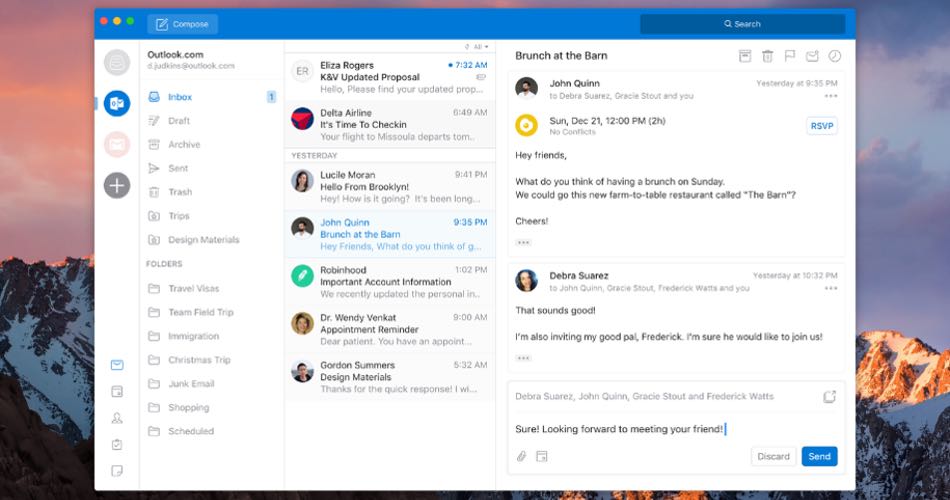 Microsoft Outlook 2018