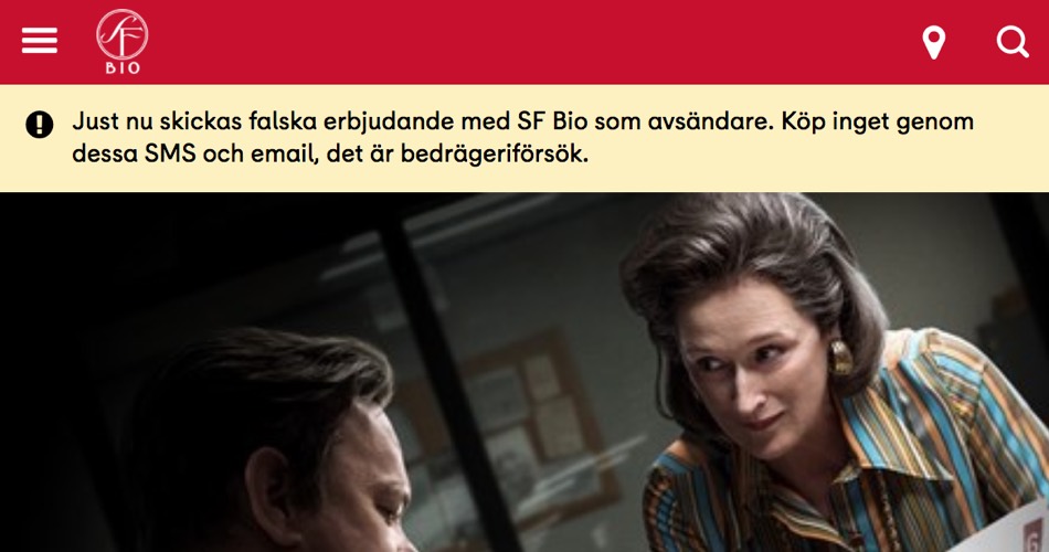 SF Bio varnar för SMS-bedrägeri - falska löften om billiga biobiljetter 43 sfbio-bedrageri-hemsida