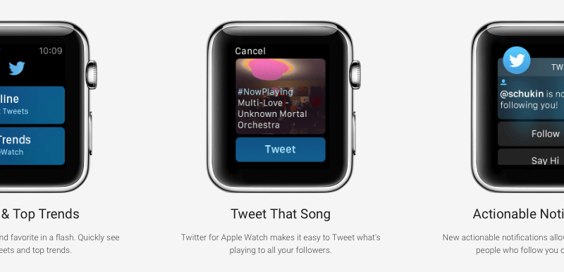 twitter apple watch
