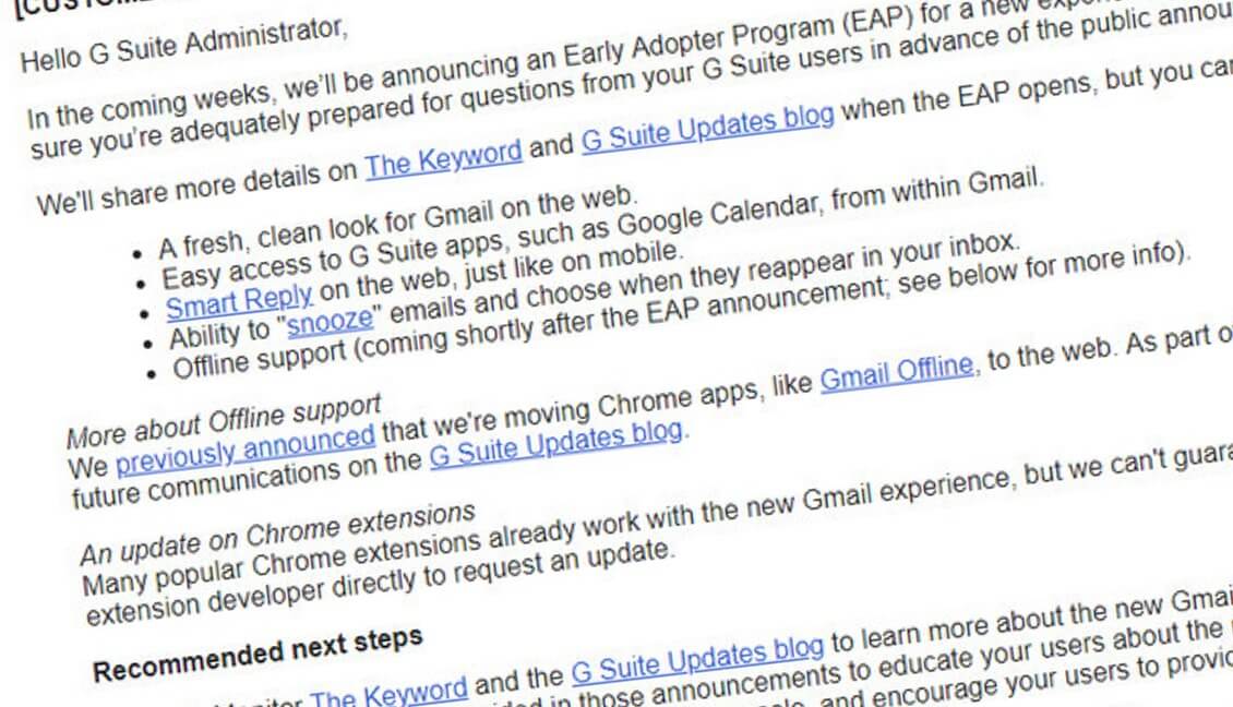 Helt nytt utseende till Gmail - Google förbereder stor uppgradering 43 google g suite new design mail