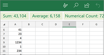microsoft office ios sum