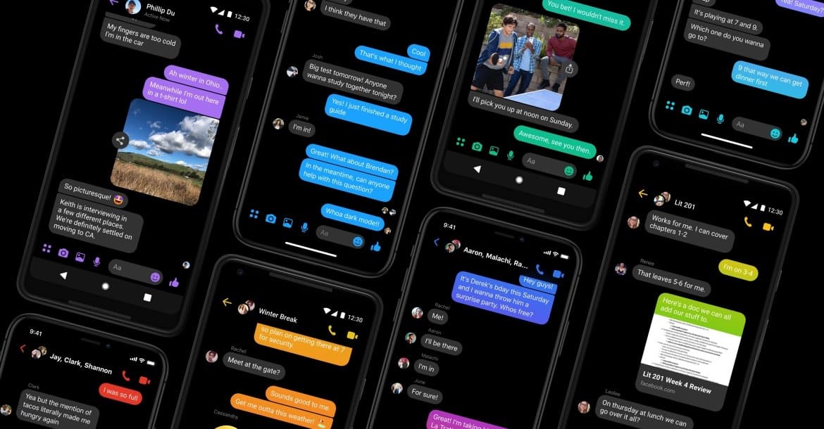 facebook messenger dark mode