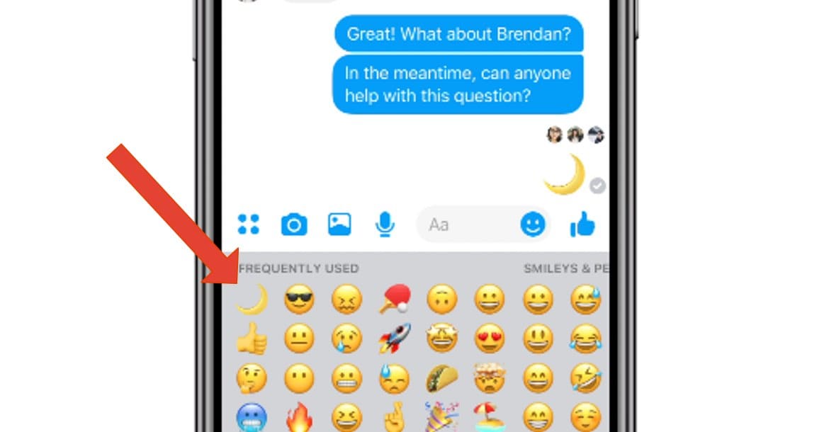 facebook messenger halfmoon emoji