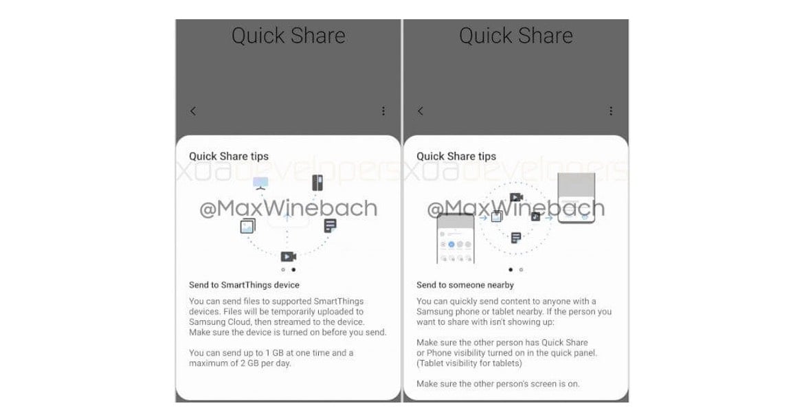 samsung quick share leaked xda 2020jan