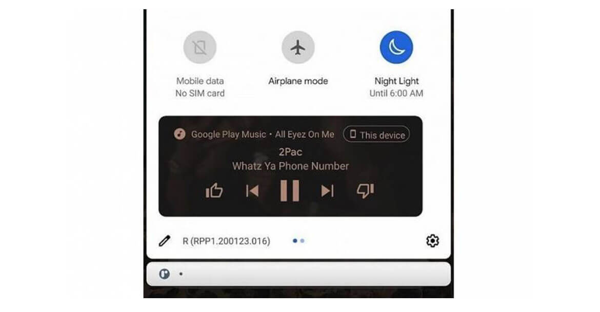 android 11 snabbmeny musikstyrning beta