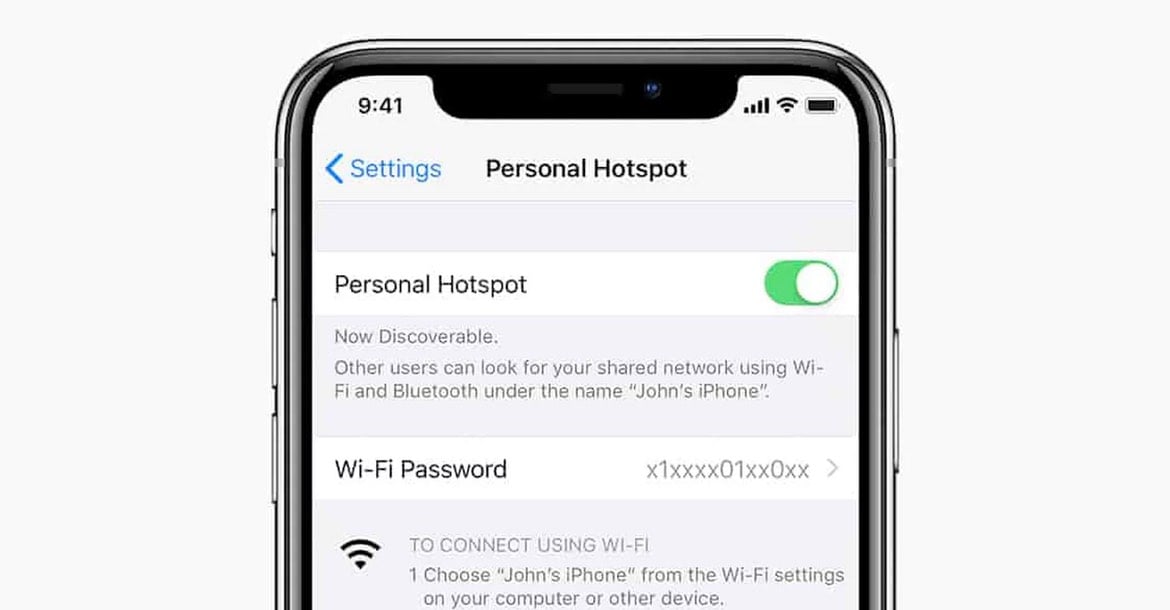 personal hotspot internetdelning ios13 apple