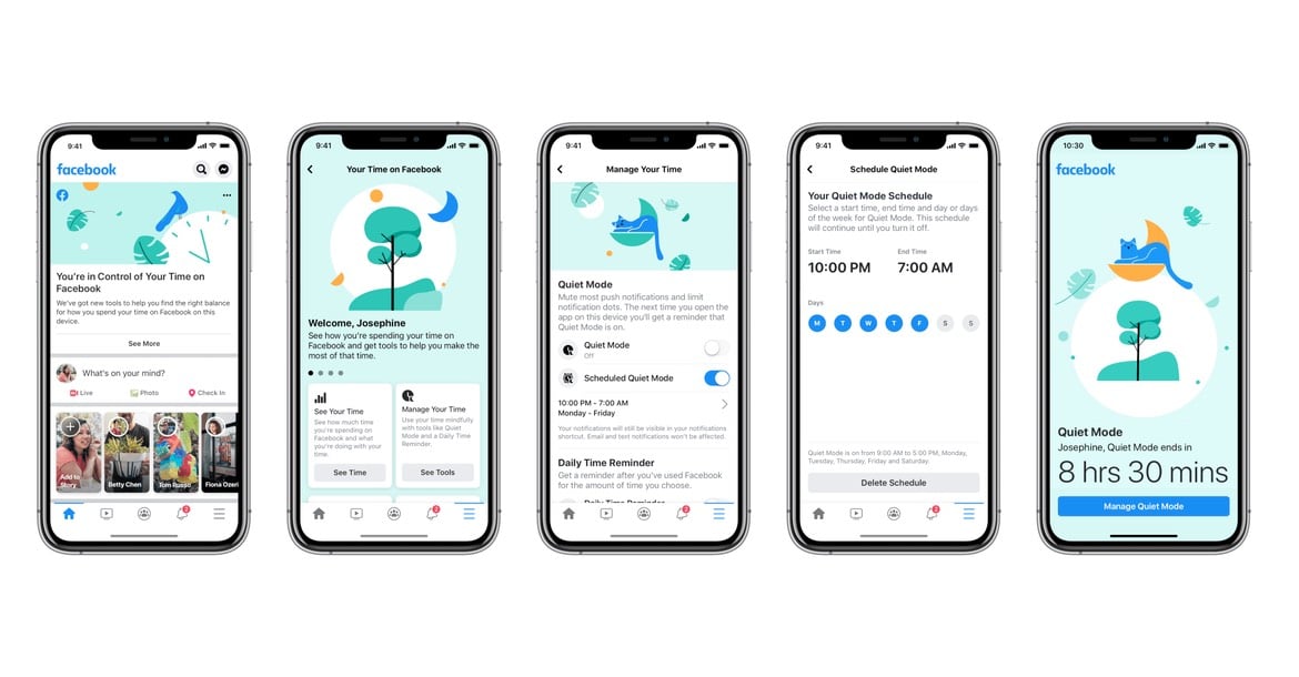 Facebook introducerar tyst läge (Quiet Mode) till sin app – Android & iOS 45 facebook quiet mode 2 app 2020