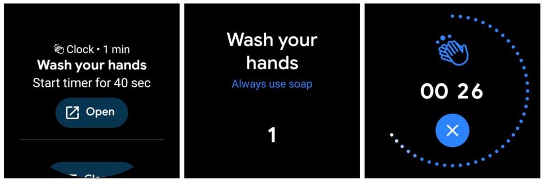 google wear os klocka tvatta handerna