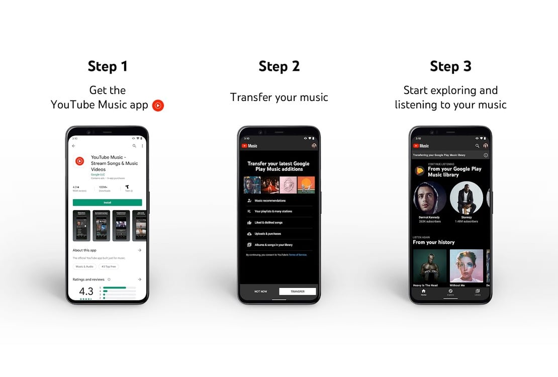 google play music youtube music overfor 2020
