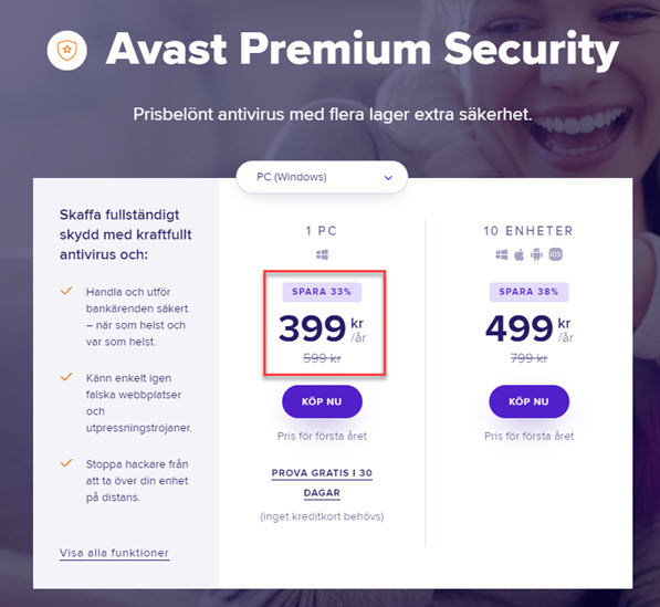 avast premium security upgrade price 3