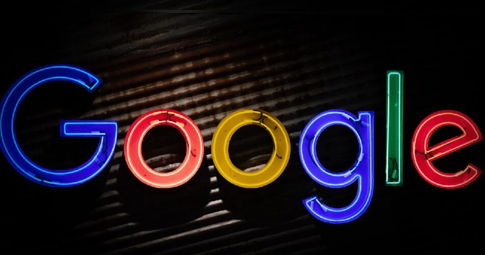 google logo neon mitchell luo unsplash