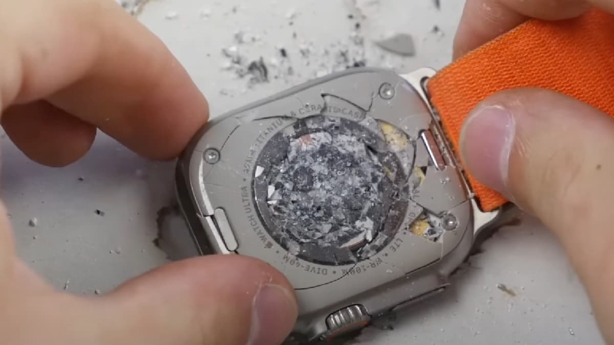 Så hållbar är Apple Watch Ultra – testas med en slägga 43 apple watch ultra 2022 techrax slagga aj