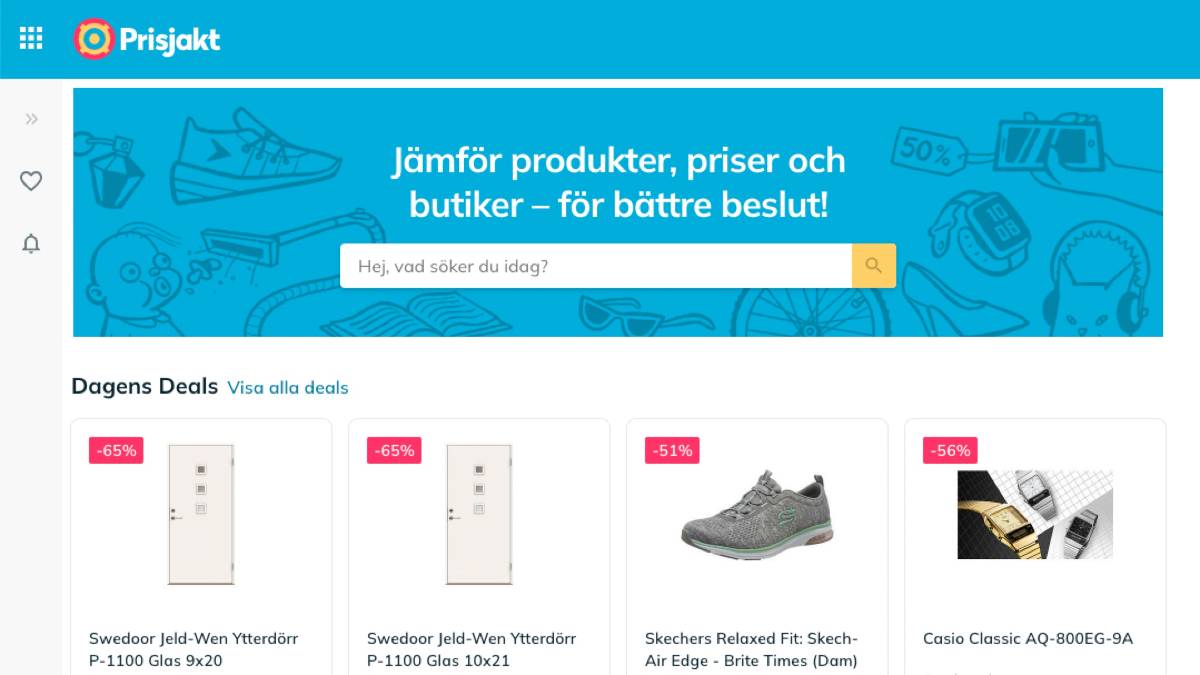 prisjakt startsida webb okt 2022