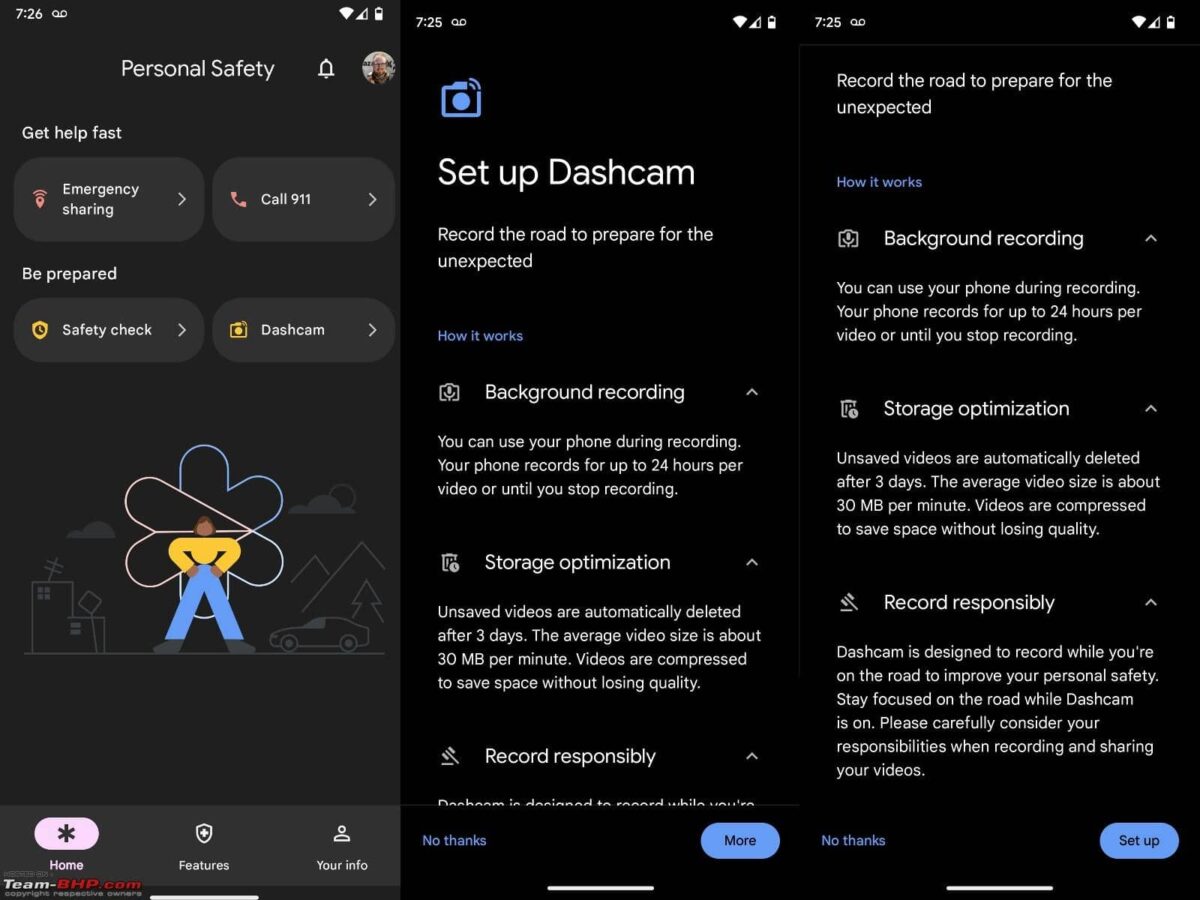 google personal safety dashcam 2023