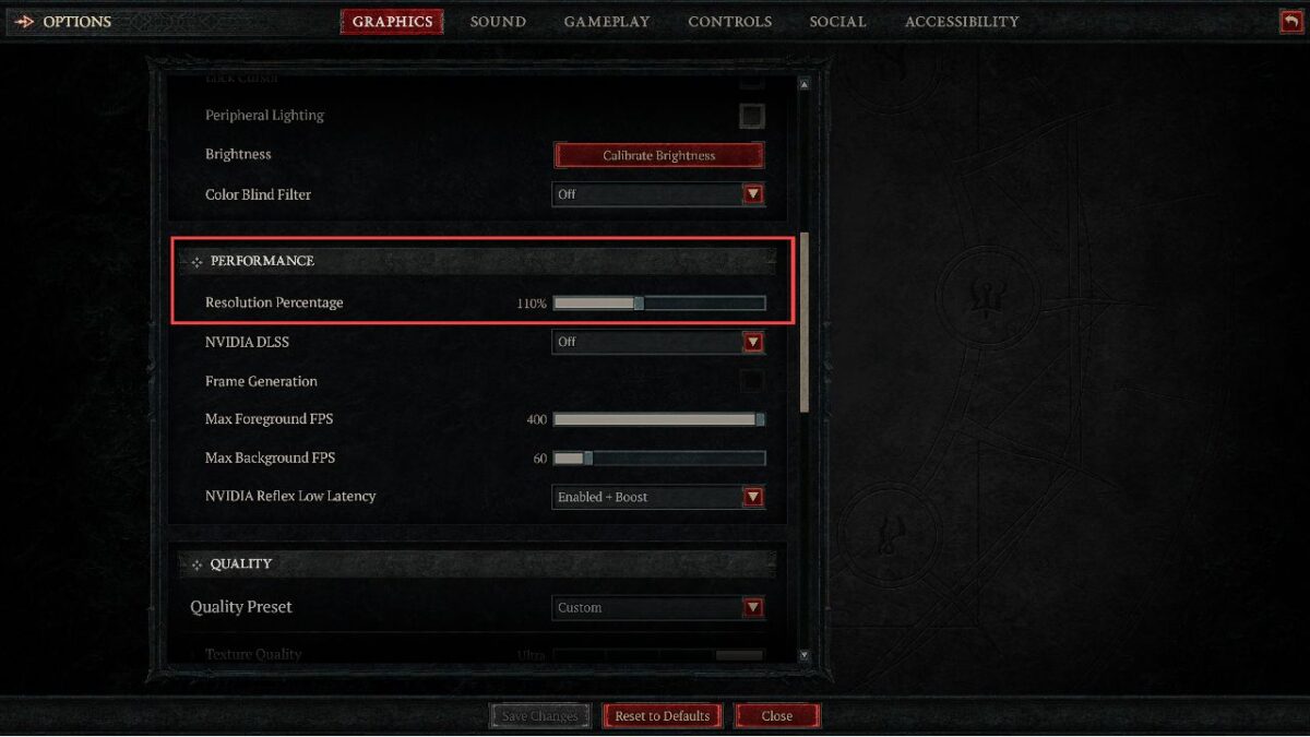 Diablo IV hackar & laggar (enkel lösning) 44 diablo 4 performance resolution percentage 2023