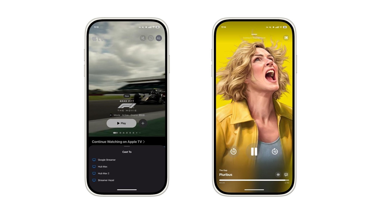 apple tv android video cast 2025