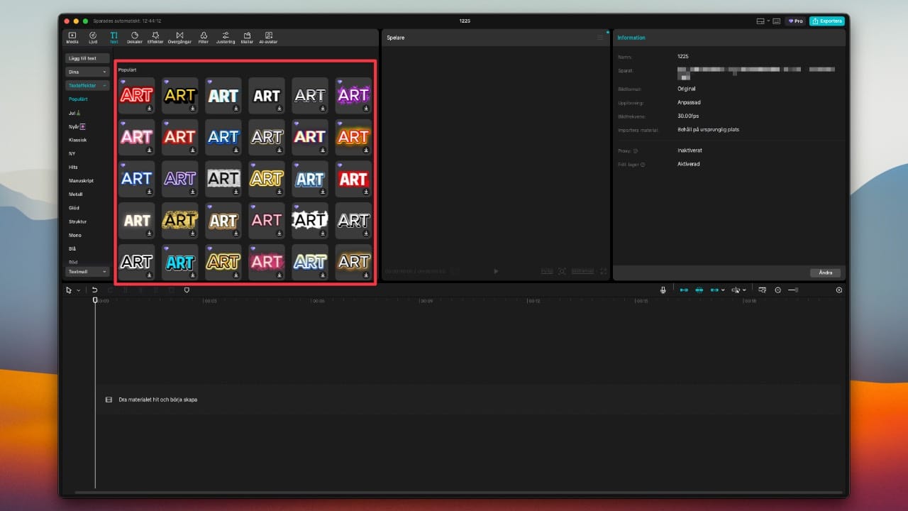 capcut macos pro subscription selection